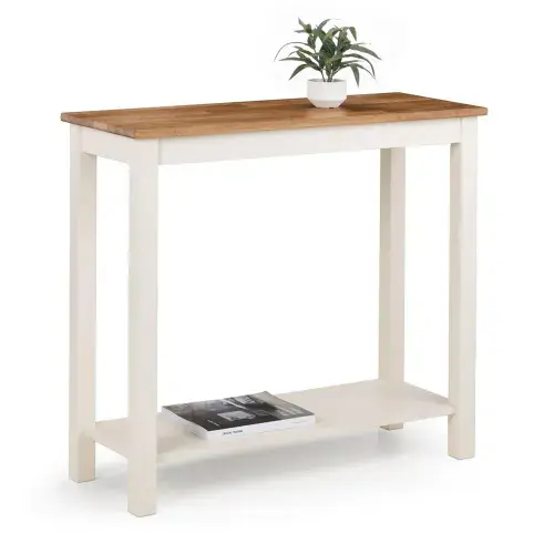 Carmona Solid Oak Oiled Finish & White Console Table 24JB329
