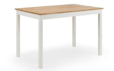 Carmona Solid Oak Oiled Finish  & White  Rectangular Dining Table 24JB322