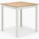 Carmona Solid Oak Oiled Finish & White Square Dining Table 24JB324