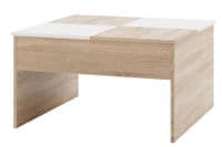 Castell Oak And Matt White Lift Up Storage Coffee Table CASZ11