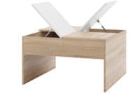 Castell Oak And Matt White Lift Up Storage Coffee Table CASZ11