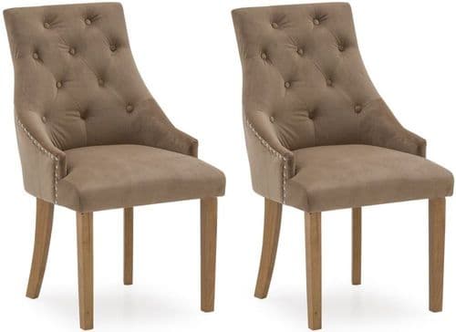 Castellana Stylish Velvet Cedar Dining Chair (Pair) 218VD492