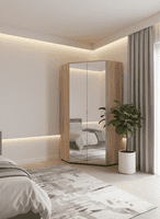 Mirrored Corner Wardrobe - Online Outlet