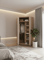 Mirrored Corner Wardrobe - Online Outlet