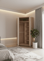 Mirrored Corner Wardrobe - Online Outlet