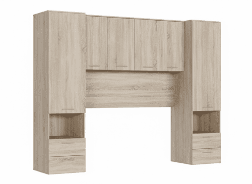 Cellini Oak Overbed Storage Wardrobe - Online Outlet