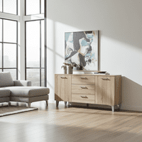 Cellini Sonoma Oak Effect Wide Modern 2 Door 3 Drawer Sideboard Storage Unit P8DS0555