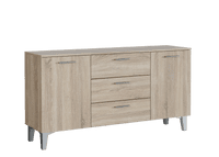 Cellini Sonoma Oak Effect Wide Modern 2 Door 3 Drawer Sideboard Storage Unit P8DS0555
