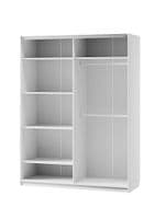 Cellini White Gloss Free Standing Sliding Wardrobe - FurnitureFactor