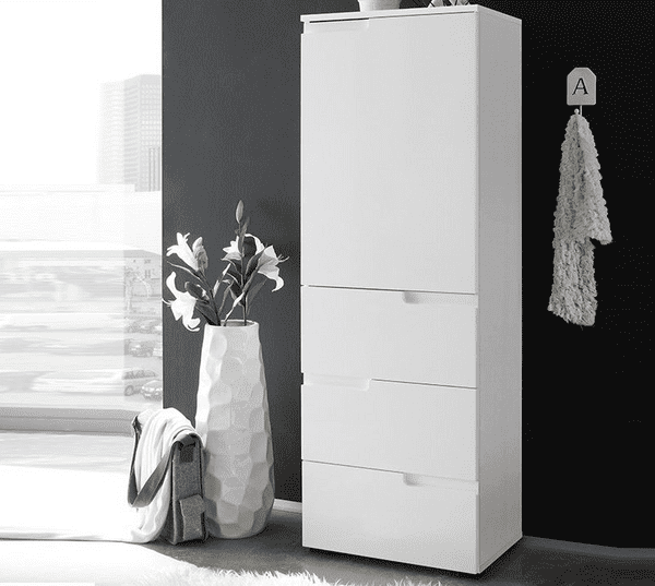 Cellini White Gloss Bathroom Storage Cabinet - Online Outlet
