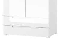 Cellini White High Gloss 2 Door 2 Drawer 100cm Wardrobe S28