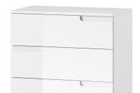 Cellini White High Gloss Narrow Chest of Drawers S2