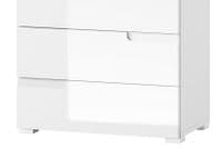 Cellini White High Gloss Narrow Chest of Drawers S2