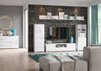 Cellini White  Long Floating Wall Shelf S24