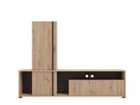 Chania Artisan Oak Effect Slatted TV Entertainment Unit - 11013496 RZ