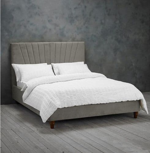 Chaumont Grey Luxe Velvet King Size Bed 22LD169