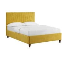 Chaumont Mustard Luxe Velvet King Size Bed 22LD167