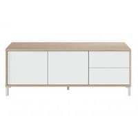 Chavez White And Oak Effect 2 Door 2 Drawer TV Unit 016622F  S/O
