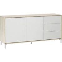 White And Oak Effect 2 Door Modern Sideboard - Online Outlet