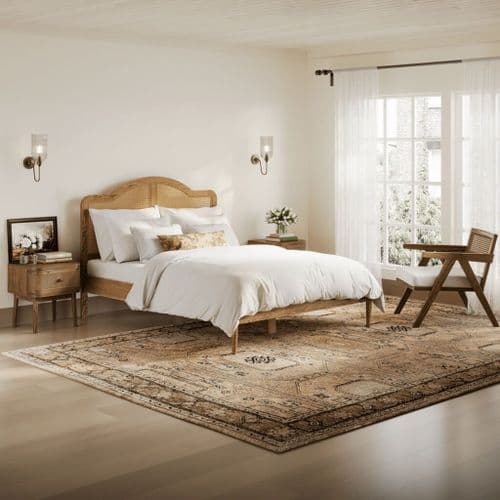 Claudia Natural Oak Effect Double Bed - 25LD