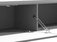 Clermont Graphite Grey Wall Mounted Floating Wide Large TV Entertainment Unit 11013549 RZ