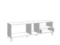 Coimbra Artisan Oak Effect And Black Wide TV Unit Cabinet 11011208 S/O