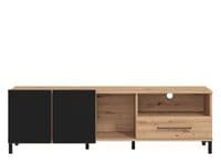 Coimbra Artisan Oak Effect And Black Wide TV Unit Cabinet 11011208 S/O