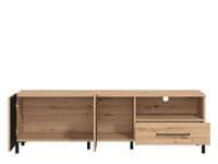 Coimbra Artisan Oak Effect And Black Wide TV Unit Cabinet 11011208 S/O