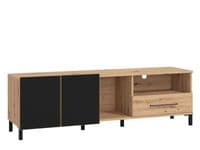 Coimbra Artisan Oak Effect And Black Wide TV Unit Cabinet 11011208 S/O