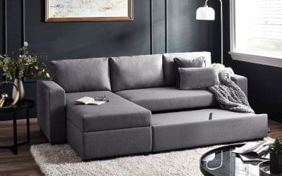 Coimbra Light Grey Sofabed With Storage 24JB54