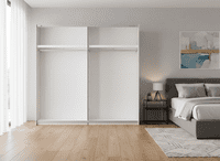 Colbury Luxury Cashmere and Walnut 2 Door Sliding Wardrobe 220cm - 11015314
