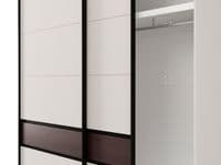 Colbury Luxury Cashmere and Walnut 2 Door Sliding Wardrobe with Mirror 220cm - 11015325