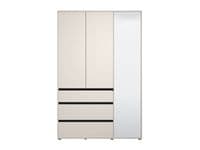 Corbett Matte Cashmere 3 Door 3 Drawer Mirrored Wardrobe - 11014290 RZ
