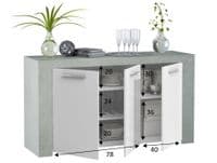 Cubo Grey and White Sideboard - SALE at FurnitureFactor