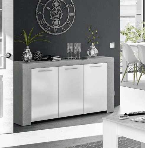 Cubo Large White and Grey Sideboard - 2904