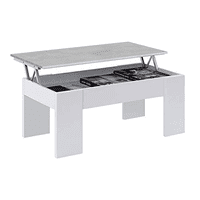 Cubo White And Concrete Grey Effect Coffee Table with Lift-up Storage - 0L1640A S/O