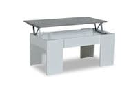 Cubo White And Concrete Grey Effect Coffee Table with Lift-up Storage - 0L1640A S/O