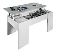 Cubo White And Concrete Grey Effect Coffee Table with Lift-up Storage - 0L1640A S/O