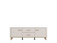 Darwen Cashmere And Oak Effect 2 Door 154cm TV Cabinet Unit - 11014453 RZ