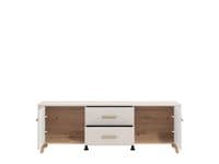 Darwen Cashmere And Oak Effect 2 Door 154cm TV Cabinet Unit - 11014453 RZ