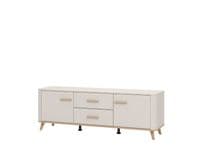 Darwen Cashmere And Oak Effect 2 Door 154cm TV Cabinet Unit - 11014453 RZ