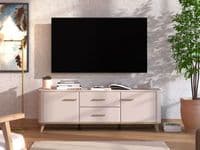 Darwen Cashmere And Oak Effect 2 Door 154cm TV Cabinet Unit - 11014453 RZ