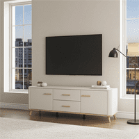 Darwen Cashmere And Oak Effect 2 Door 154cm TV Cabinet Unit - 11014453 RZ