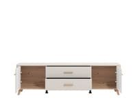 Darwen Cashmere And Oak Effect Large Wide 180cm TV Cabinet Unit - 11014490 RZ