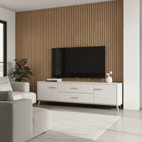Darwen Cashmere And Oak Effect Large Wide 180cm TV Cabinet Unit - 11014490 RZ