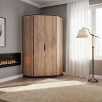 Oak Corner Wardrobe - Online Outlet