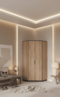 Oak Corner Wardrobe - Online Outlet