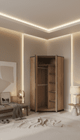 Oak Corner Wardrobe - Online Outlet