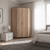 Oak Corner Wardrobe - Online Outlet