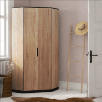 Oak Corner Wardrobe - Online Outlet